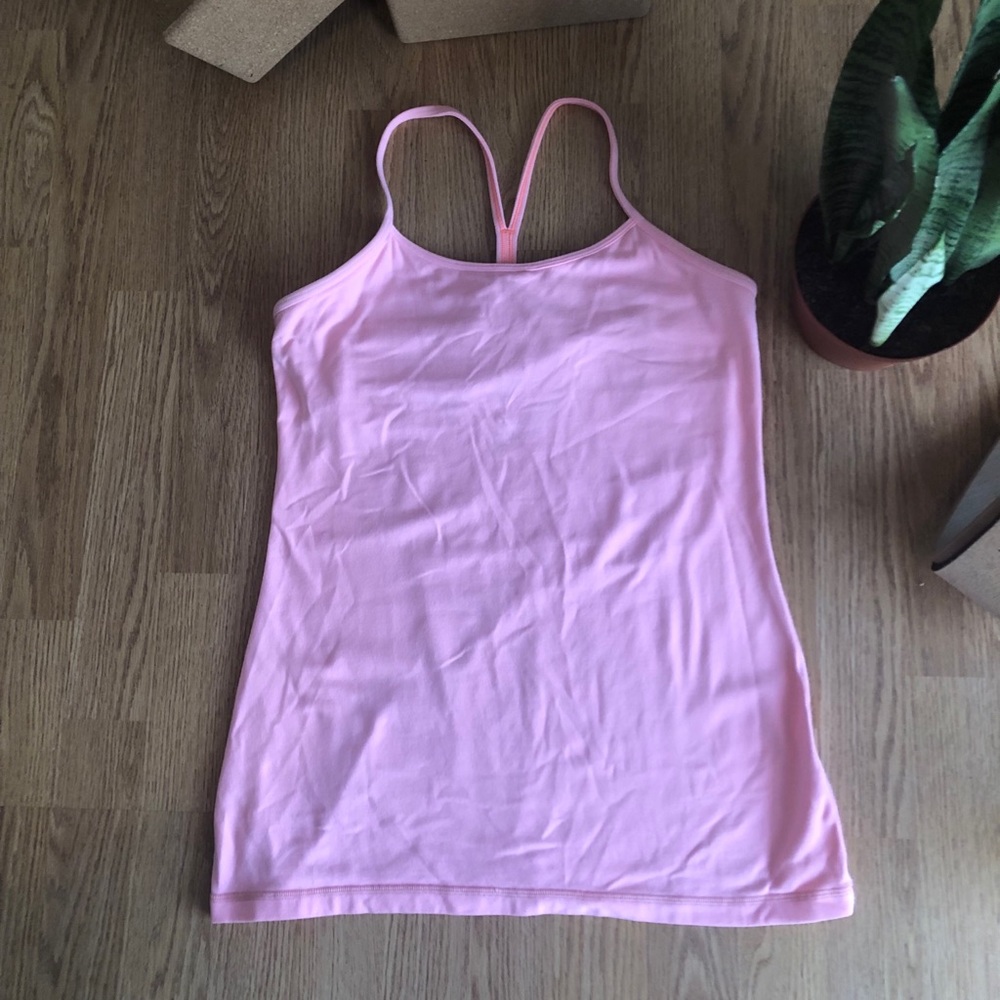 Lululemon Power Y Racerback Shelf Tank Coral SZ 10